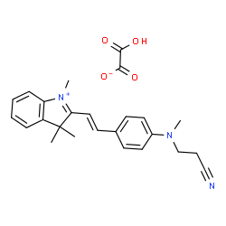 2-[2-[4-[(2-cyanoethyl)methylamino]phenyl]vinyl]-1,3,3-trimethyl-3H-indolium oxalate structure