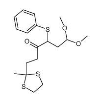 6,6-dimethoxy-1-(2-methyl-1,3-dithiolan-2-yl)-4-(phenylthio)hexan-3-one结构式