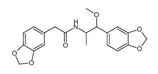 benzo[1,3]dioxol-5-yl-acetic acid-(2-benzo[1,3]dioxol-5-yl-2-methoxy-1-methyl-ethylamide)结构式