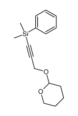 dimethyl-phenyl-[3-(tetrahydro-pyran-2-yloxy)-prop-1-ynyl]-silane Structure