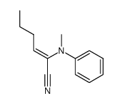 (Z)-2-(N-Methylanilino)-2-hexenenitrile Structure