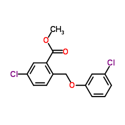 Methyl 5-chloro-2-[(3-chlorophenoxy)methyl]benzoate结构式