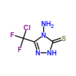 4-AMINO-5-(CHLORO-DIFLUORO-METHYL)-4 H-[1,2,4]TRIAZOLE-3-THIOL结构式