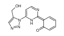 6-[6-[5-(hydroxymethyl)triazol-1-yl]-1H-pyrimidin-2-ylidene]cyclohexa-2,4-dien-1-one结构式