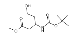 3S-tert-butoxycarbonylamino-5-hydroxypentanoic acid methyl ester Structure