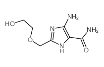 5-amino-2-(2-hydroxyethoxymethyl)-3H-imidazole-4-carboxamide structure