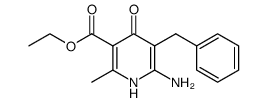 2-Amino-3-benzyl-5-ethoxycarbonyl-6-methyl-1H,4H-pyridin-4-on结构式