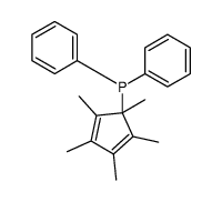 (1,2,3,4,5-pentamethylcyclopenta-2,4-dien-1-yl)-diphenylphosphane结构式