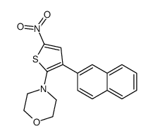 4-(3-naphthalen-2-yl-5-nitrothiophen-2-yl)morpholine结构式