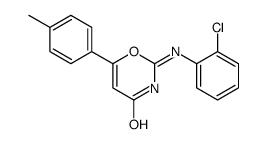 2-(2-chloroanilino)-6-(4-methylphenyl)-1,3-oxazin-4-one Structure