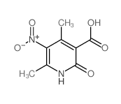 4,6-dimethyl-5-nitro-2-oxo-1H-pyridine-3-carboxylic acid structure