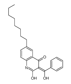 (3E)-3-[hydroxy(phenyl)methylidene]-6-octyl-1H-quinoline-2,4-dione结构式