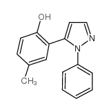 1-苯基-1H-5-(2-羟基-5-甲基苯基)吡唑结构式