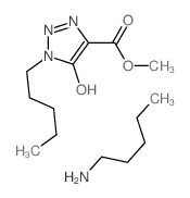 methyl 5-oxo-1-pentyl-2H-triazole-4-carboxylate; pentan-1-amine structure