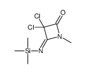 3,3-dichloro-1-methyl-4-trimethylsilyliminoazetidin-2-one结构式