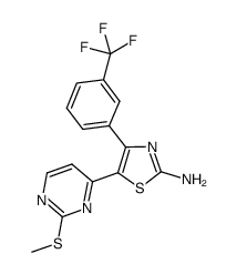 5-(2-methylsulfanylpyrimidin-4-yl)-4-(3-trifluoromethylphenyl)thiazol-2-ylamine Structure