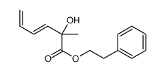 2-phenylethyl 2-hydroxy-2-methylhexa-3,5-dienoate Structure