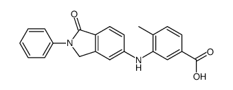 4-methyl-3-(1-oxo-2-phenyl-2,3-dihydroisoindol-5-ylamino)benzoic acid Structure