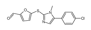5-[5-(4-chloro-phenyl)-1-methyl-1H-imidazol-2-ylsulfanyl]-furan-2-carbaldehyde结构式
