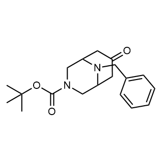 9-苄基-7-氧代-3,9-二氮杂双环[3.3.1]壬烷-3-羧酸叔丁酯结构式