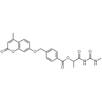 1-[(methylcarbamoyl)amino]-1-oxopropan-2-yl4-{[(4-methyl-2-oxo-2h-chromen-7-yl)oxy]methyl}benzoate Structure