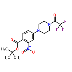 2-Methyl-2-propanyl 2-nitro-4-[4-(trifluoroacetyl)-1-piperazinyl]benzoate结构式