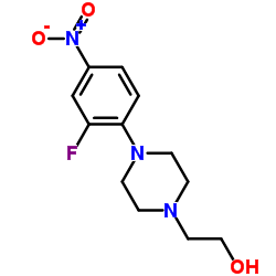2-[4-(2-Fluoro-4-nitrophenyl)-1-piperazinyl]ethanol Structure