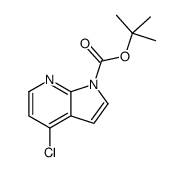 4-氯-1H-吡咯并[2,3-b]吡啶-1-羧酸叔丁酯结构式