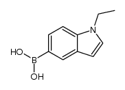 1-ethyl-1H-indol-5-ylboronic acid结构式