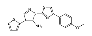 1H-Pyrazol-5-amine, 1-[4-(4-methoxyphenyl)-2-thiazolyl]-4-(2-thienyl) Structure