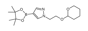 1-(2-((四氢-2H-吡喃-2-基)氧基)乙基)-4-(4,4,5,5-四甲基-1,3,2-二氧硼杂环戊烷-2-基)-1H-吡唑图片