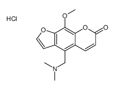 4-[(dimethylamino)methyl]-9-methoxyfuro[3,2-g]chromen-7-one,hydrochloride Structure