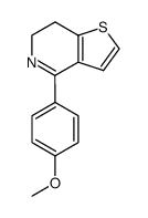 4-(4-methoxy-phenyl)-6,7-dihydro-thieno[3,2-c]pyridine结构式