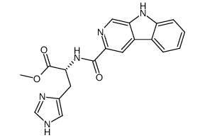 (R)-2-[(9H-β-Carboline-3-carbonyl)-amino]-3-(1H-imidazol-4-yl)-propionic acid methyl ester Structure