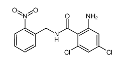 2-amino-4,6-dichloro-N-(2-nitro-benzyl)-benzamide Structure