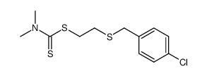 dimethyl-dithiocarbamic acid-[2-(4-chloro-benzylsulfanyl)-ethyl ester]结构式
