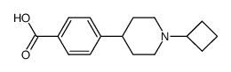 4-(1-cycIobutylpiperidin-4-yl)benzoic acid Structure