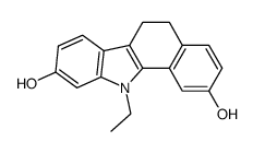 11-ethyl-6,11-dihydro-2,9-dihydroxy-5H-benzocarbazole结构式