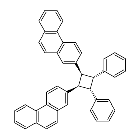 (1α,2α,3β,4β)-1,2-Di-2-phenanthryl-3,4-diphenylcyclobutan Structure