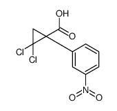 2,2-dichloro-1-(3-nitrophenyl)cyclopropane-1-carboxylic acid Structure