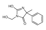 3-(hydroxymethyl)-5-methyl-5-phenylimidazolidine-2,4-dione结构式