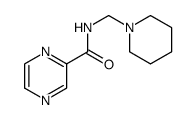 N-(piperidin-1-ylmethyl)pyrazine-2-carboxamide结构式