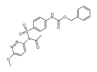 {4-[acetyl-(6-methoxy-pyridazin-3-yl)-sulfamoyl]-phenyl}-carbamic acid benzyl ester Structure