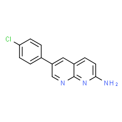 6-(4-chlorophenyl)-1,8-naphthyridin-2-amine structure