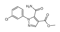 methyl 5-carbamoyl-1-(3-chlorophenyl)pyrazole-4-carboxylate结构式