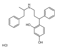 1,3-Benzenediol, 4-(3-((1-methyl-2-phenylethyl)amino)-1-phenylpropyl)- , hydrochloride structure