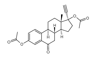 3,17β-diacetoxy-17α-ethinylestra-1,3,5(10)-trien-6-one结构式