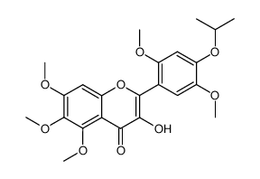 3-hydroxy-4'-isopropyloxy-2',5,5',6,7-pentamethoxyflavone结构式