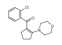 (2-chlorophenyl)(2-morpholinocyclopent-1-en-1-yl)methanone结构式