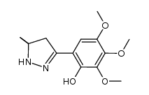 3-(2'-hydroxy-3',4',5'-trimethoxyphenyl)-5,5-dimethyl-2-pyrazoline结构式